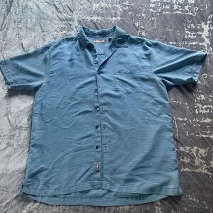 Kahala 1936 Men’s Button Front Shirt XL Blue Hawaiian Resort Pocket Shirt